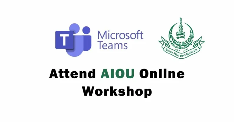 How to Attend AIOU online Workshop