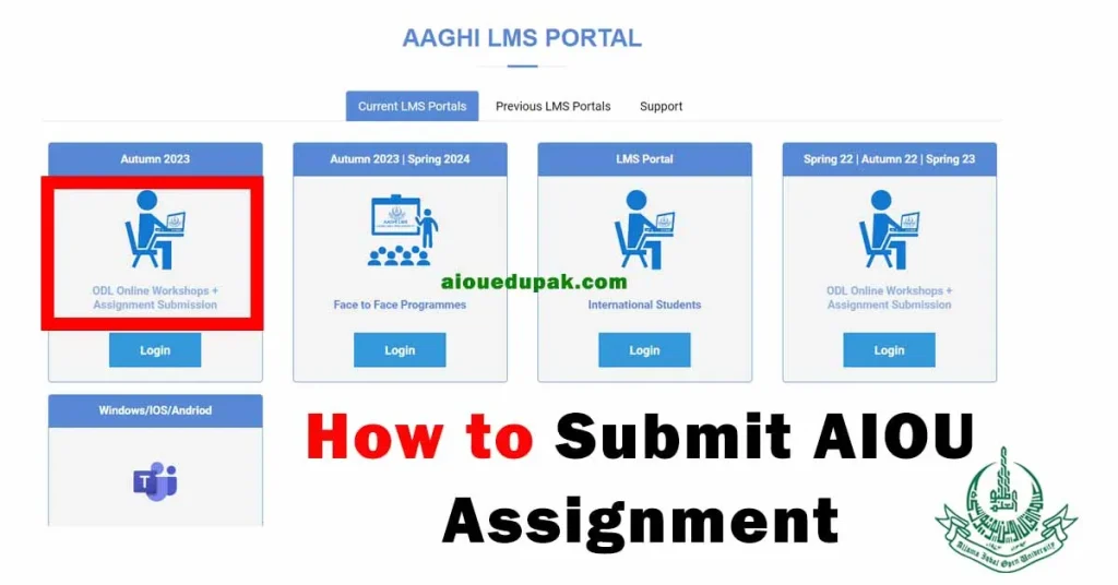 How to AIOU Assignment Submit