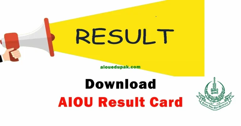 AIOU Result Card Download Complete